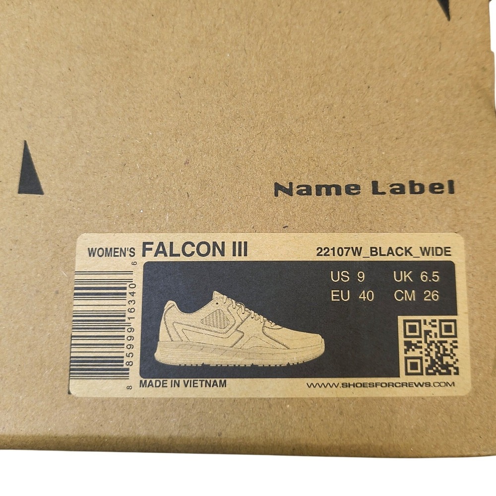 Shoes For Crews Falcon III Womens 9 Black Slip Resistant Work Shoes NWT - Picture 7 of 9